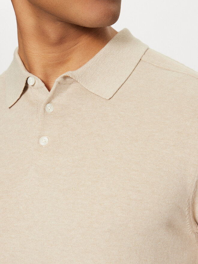 Selected Homme Selected Homme Poloshirt 16092437 Beige Regular Fit