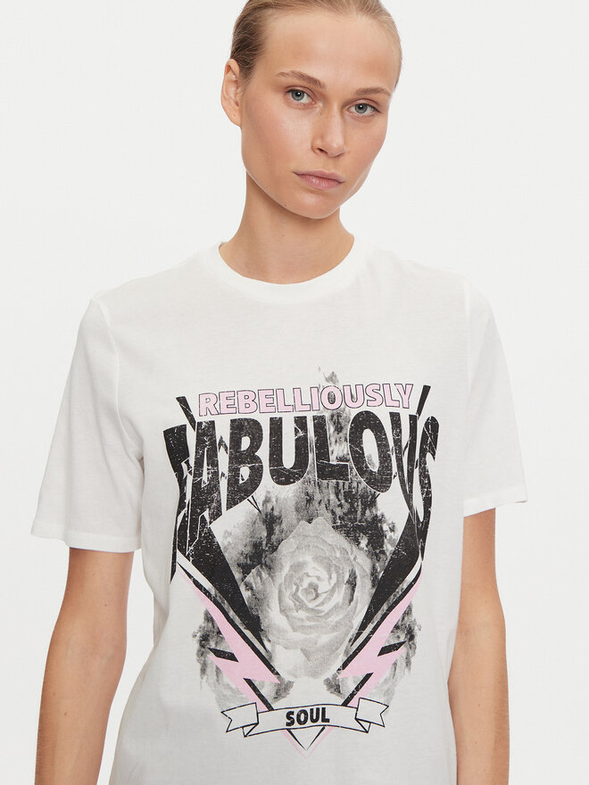 ONLY ONLY Marškinėliai Lulu 15307345 Balta Regular Fit