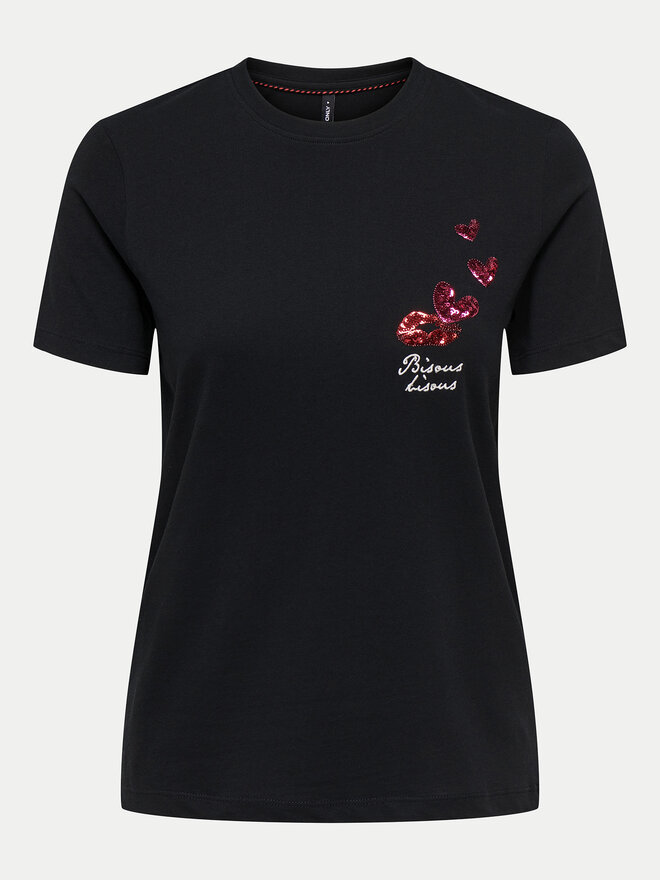 ONLY ONLY Marškinėliai Kita 15332698 Juoda Regular Fit