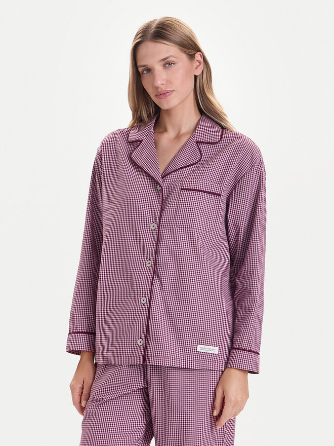 United Colors Of Benetton United Colors Of Benetton Pyjamahemd 4MYG3M00D Dunkelrot Regular Fit
