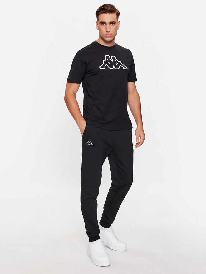 Kappa Kappa T-Shirt Logo Korpo Cromen 303HZ70 Μαύρο Regular Fit