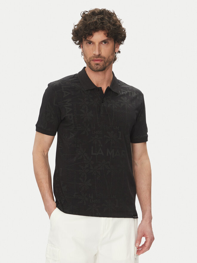 La Martina La Martina Poloshirt Allen MAP010 JS402 Schwarz Regular Fit