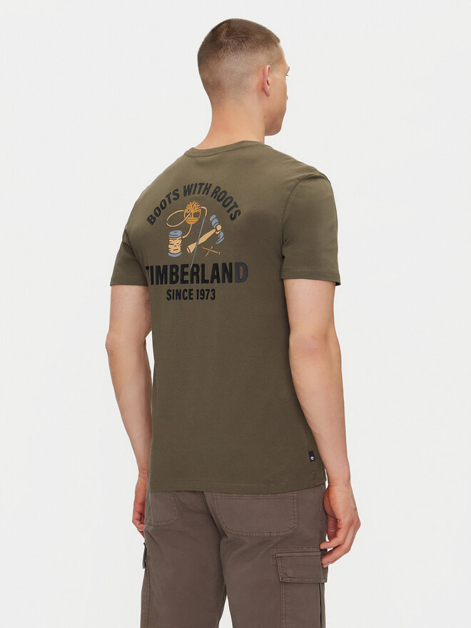 Timberland Timberland Majica TB0A2G8S Zelena Regular Fit