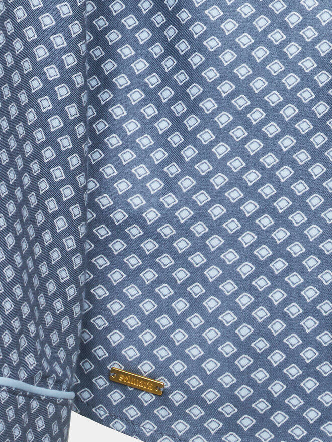 Selmark Selmark Pijama Corbatera P7376 Azul Regular Fit