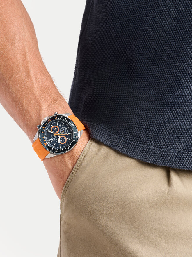 Nautica Ročna ura Nautica Sporty SET NAPBSS504 Srebrna