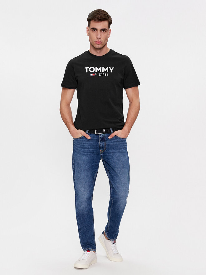 Tommy Jeans Tommy Jeans Marškinėliai Essential DM0DM18264 Juoda Slim Fit