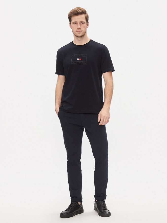 Tommy Hilfiger Tommy Hilfiger Marškinėliai Big Graphic S/S Tee MW0MW34204 Tamsiai mėlyna Regular Fit