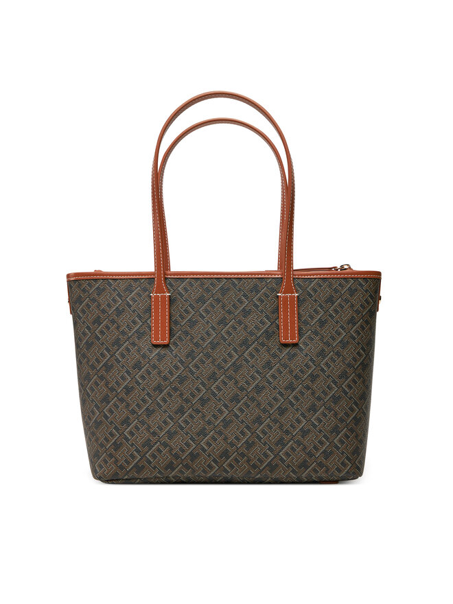 Tommy Hilfiger Torebka Tommy Hilfiger Th Monoplay Leather Mini Tote AW0AW17415 Czarny