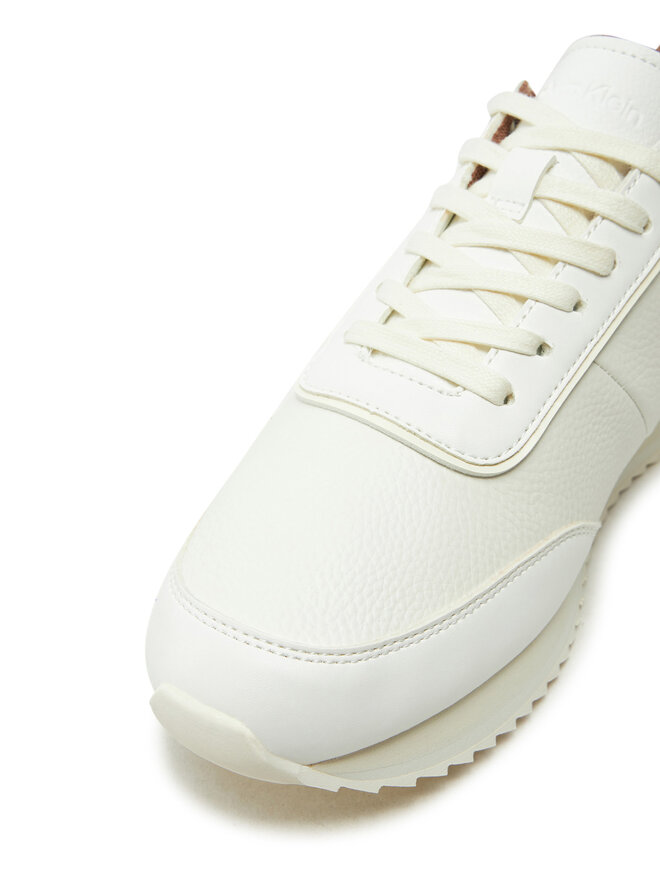 Calvin Klein Снікерcи Calvin Klein Low Top Lace Up Logo Lth HM0HM01654 Білий