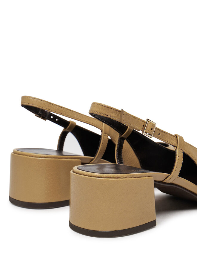 Tory Burch Sandały Tory Burch Cap-Toe Slingback Pump 156302 Beżowy