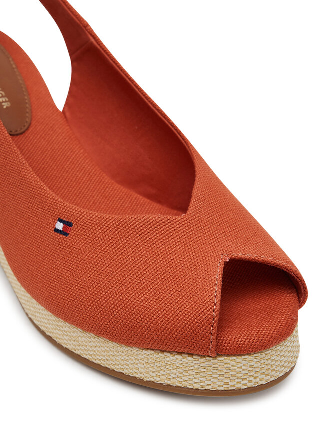 Tommy Hilfiger Espadryle Tommy Hilfiger Flag Mid Wedge Espad Slingback FW0FW08595 Pomarańczowy