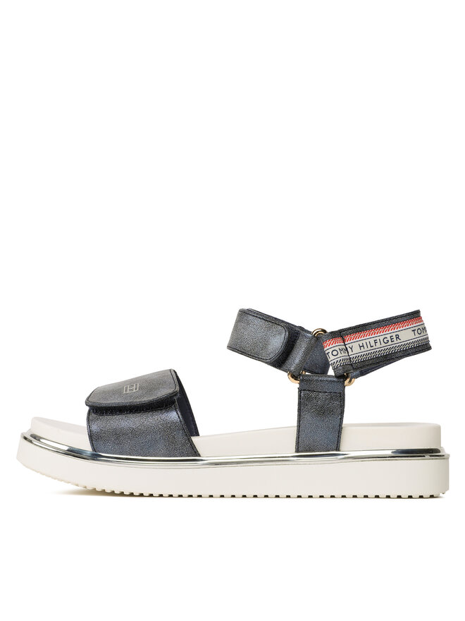 Tommy Hilfiger Сандали Tommy Hilfiger Platform Velcro Sandal T3A2-32760-0568 S Тъмносин