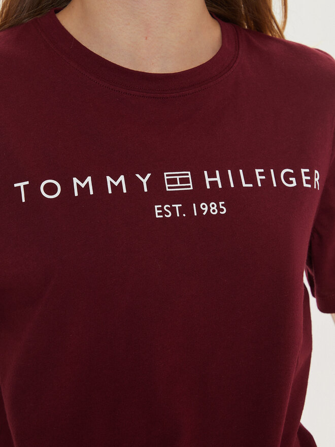 Tommy Hilfiger Tommy Hilfiger Camiseta WW0WW40276 Guinda/burdeos Regular Fit
