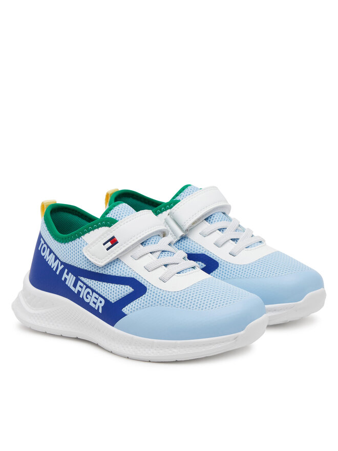 Tommy Hilfiger Снікерcи Tommy Hilfiger Low Cut Lace-Up/Velcro Sneaker T1B9-33868-1756 S Голубий