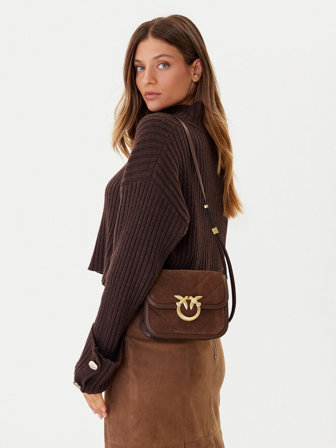 PINKO Дамска чанта PINKO Love Box Bag Fl Mini AI 25-26 PLTT 104297 A2JH Кафяв