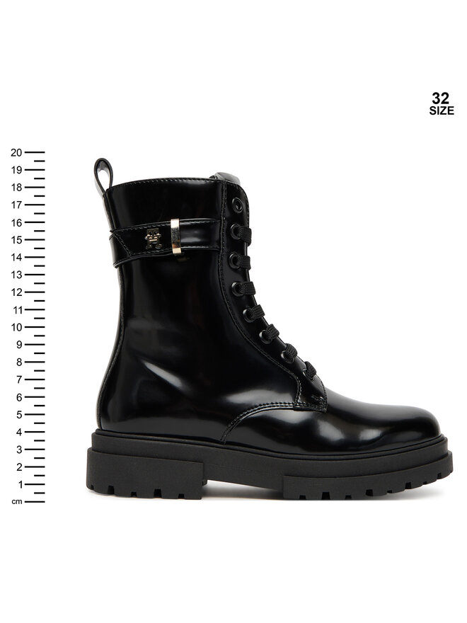 Tommy Hilfiger Schnürstiefeletten Tommy Hilfiger Lace-Up Bootie T4A5-34028-1453 S Schwarz
