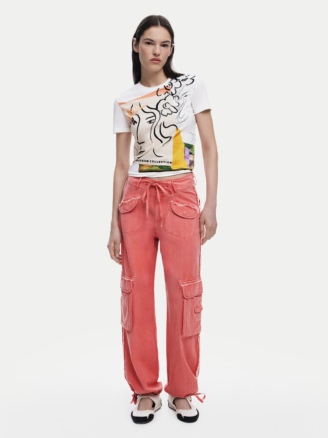 Desigual Desigual Marškinėliai Collection 25SWTKAC Balta Regular Fit