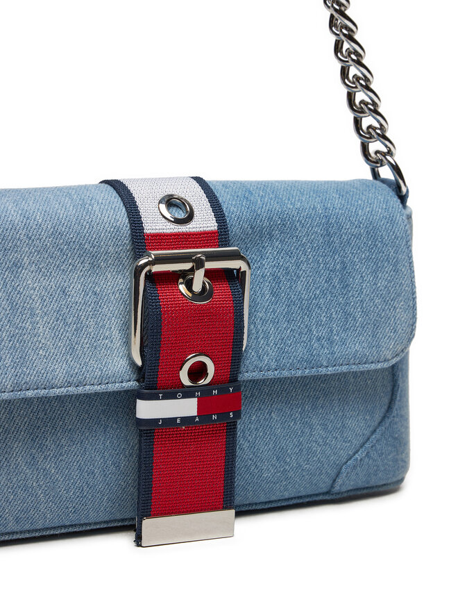 Handtasche Tommy Jeans Tjw Idol Shoulder Bag Denim AW0AW16694 Blau