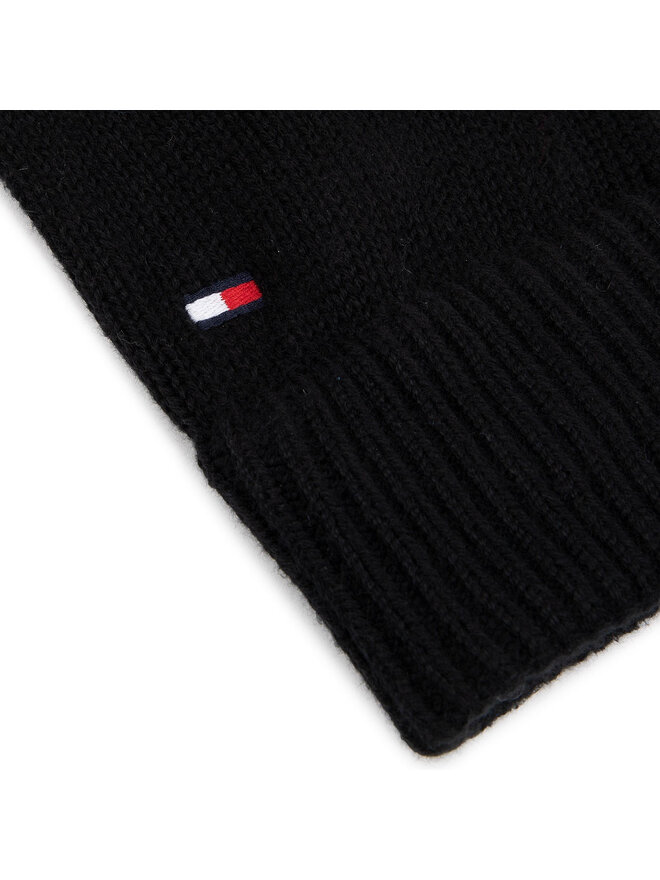 Tommy Hilfiger Set Mütze und Handschuhe Tommy Hilfiger Pima Cotton Beanie & Gloves Gp AM0AM05435 Schwarz