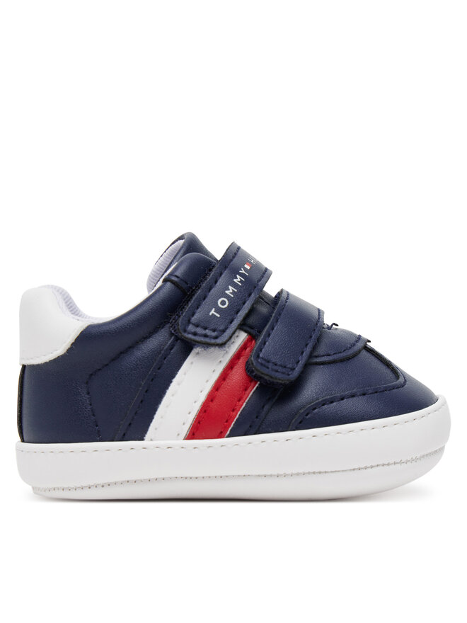 Tommy Hilfiger Tenisice Tommy Hilfiger Stripe Low Cut Velcro T0B9-33831-1433 Tamnoplava