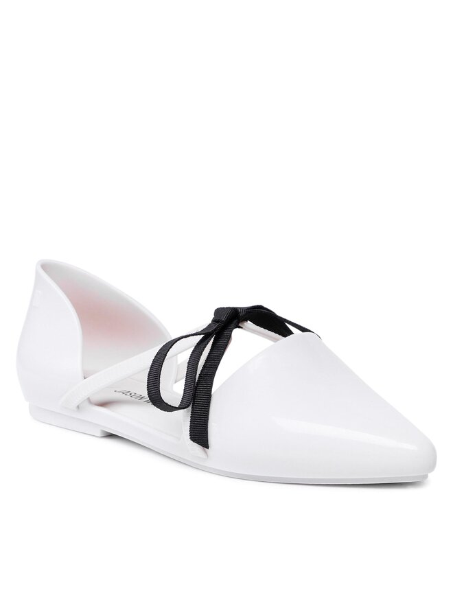 Melissa Ballerine Melissa Pointy Stripe Jason 33435 Bianco