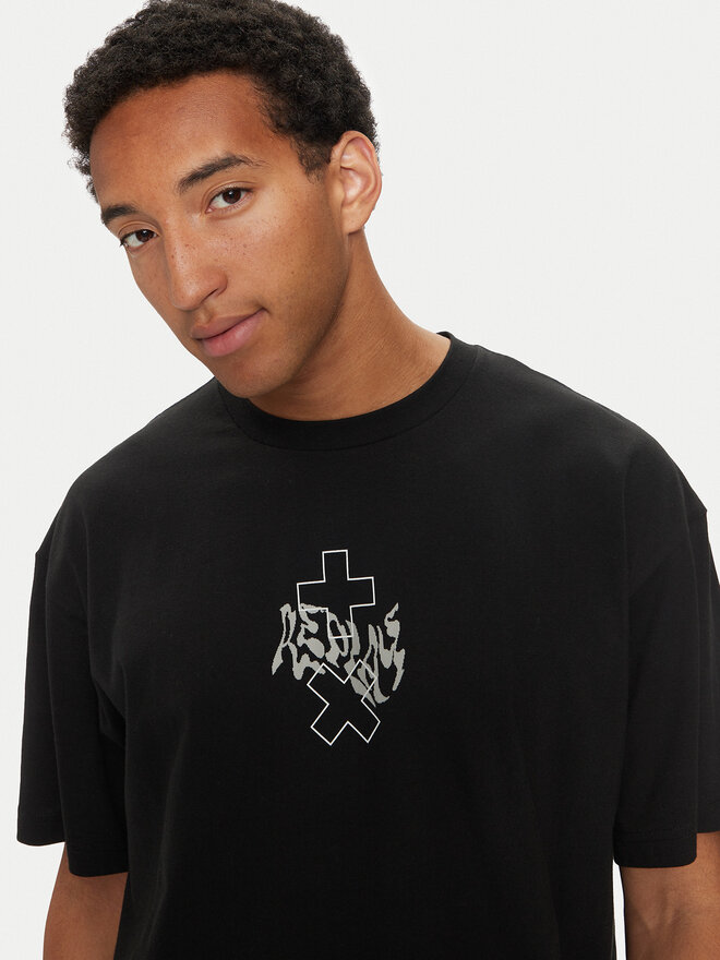 REPLAY Replay T-Shirt MMG350.000.23454 Μαύρο Oversize