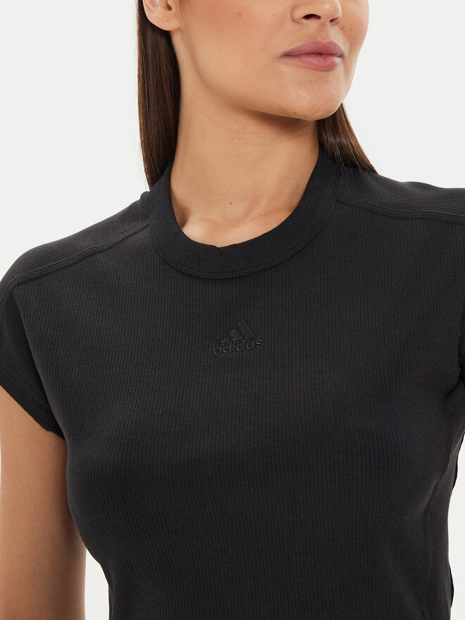 adidas adidas Camiseta Lounge Ribbed IT2547 Negro Slim Fit