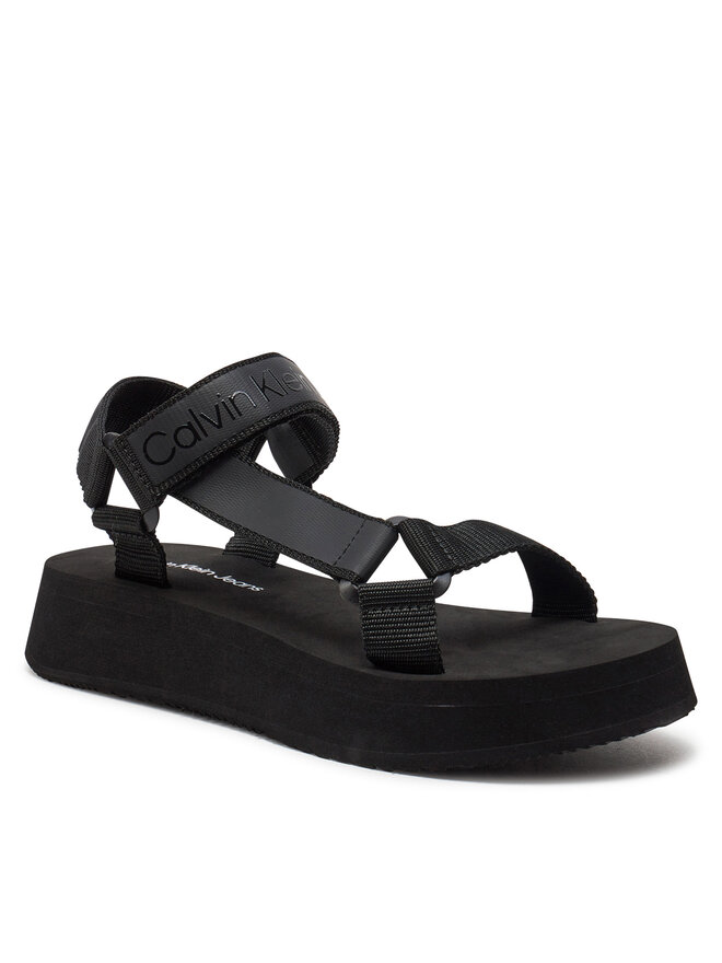 Calvin Klein Jeans Sandalen Calvin Klein Jeans Sandal Velcro Webbing Dc YW0YW01353 Schwarz