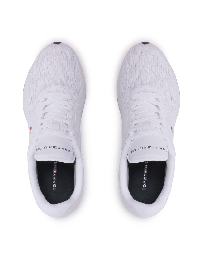 Tommy Hilfiger Sneakers Tommy Hilfiger Lightweight Runner Knit Flag FM0FM04563 Weiß