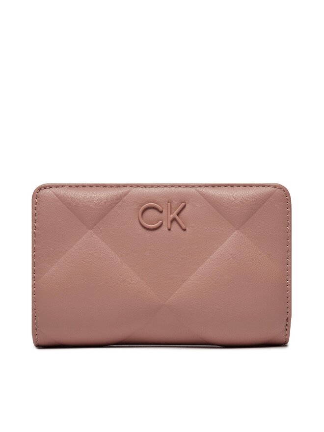 Calvin Klein Veliki ženski novčanik Calvin Klein Re-Lock Quilt Bifold Wallet K60K611374 Ružičasta