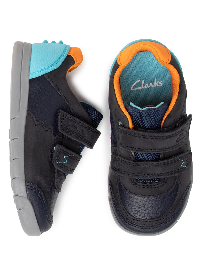 Scarpe Clarks Bambini Scarpe Clarks Rex Quest T - Sneakers Per Bambini E Ragazzi Scarpe Ginnastica Pelle Sintetico Clarks Rex - Foto 7