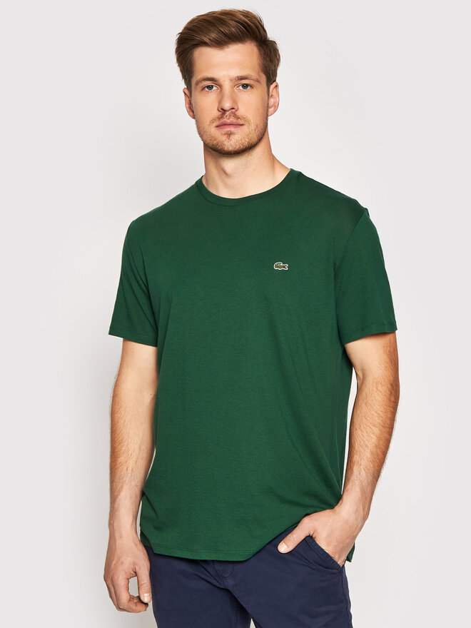 Lacoste Lacoste Marškinėliai TH6709 Žalia Regular Fit