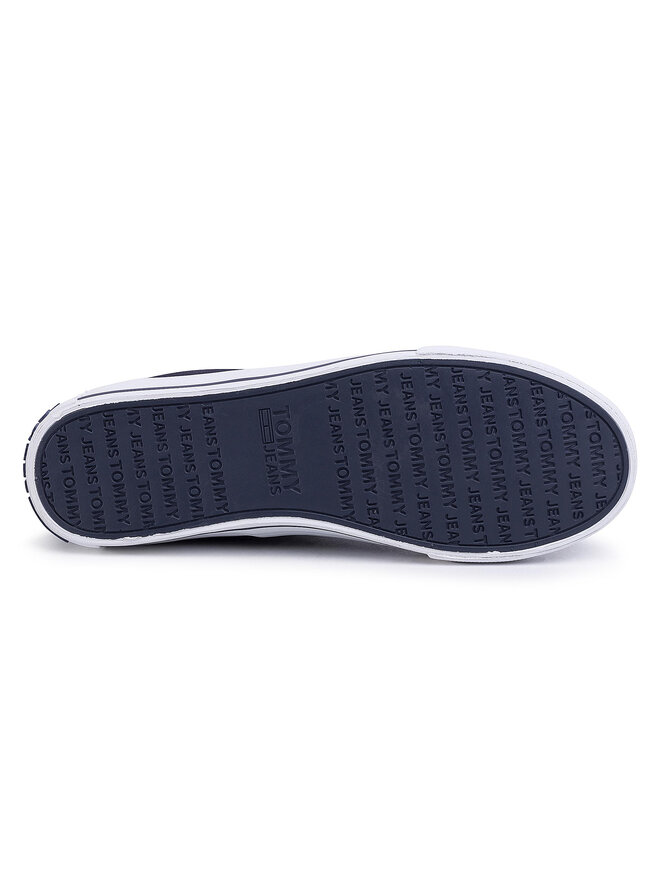 Tommy Jeans Sneakers aus Stoff Tommy Jeans Lowcut Essential Sneaker EN0EN00794 Dunkelblau
