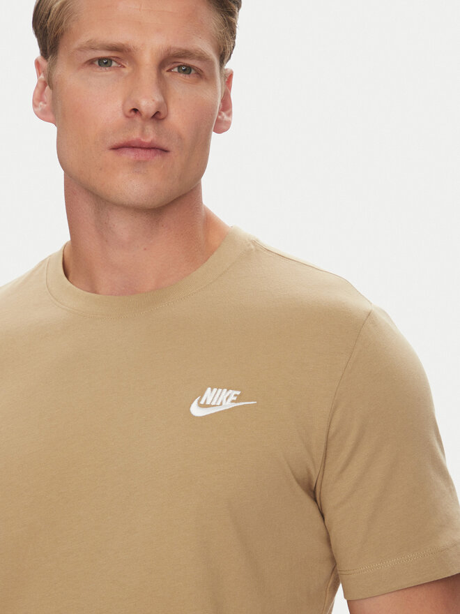 Nike Nike Póló Nsw Club Tee AR4997 Khaki Regular Fit