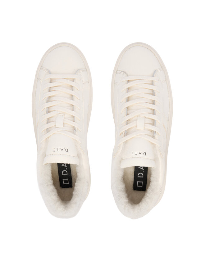 D.A.T.E. Sneakers D.A.T.E. Hill Low Fur Platform W431-HPF-MN Écru