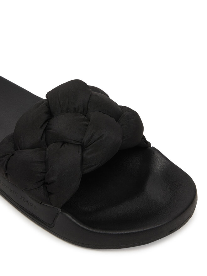 Tommy Jeans Pantoletten Tommy Jeans Tjw Braided Slides EN0EN02975 Schwarz