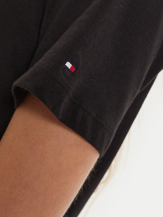Tommy Hilfiger Tommy Hilfiger Marškinėliai Logo WW0WW40276 Juoda Regular Fit