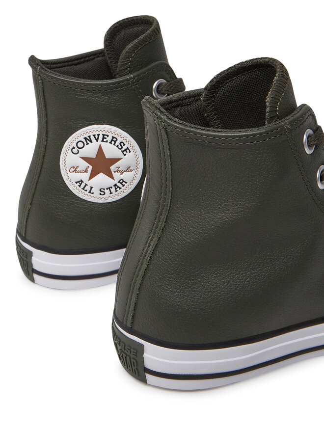 Converse Trampki Converse Chuck Taylor All Star Faux Leather Hi A09481C 371 Zielony