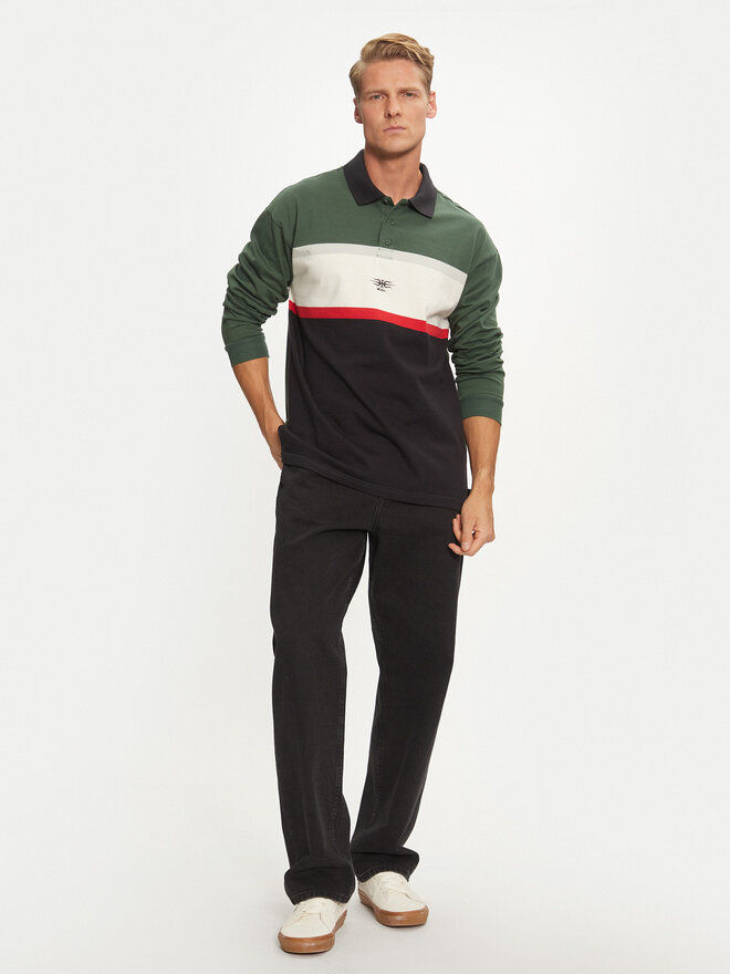 Quiksilver Quiksilver Pólóing Mercury Rugby AQYKT03125 Zöld Loose Fit