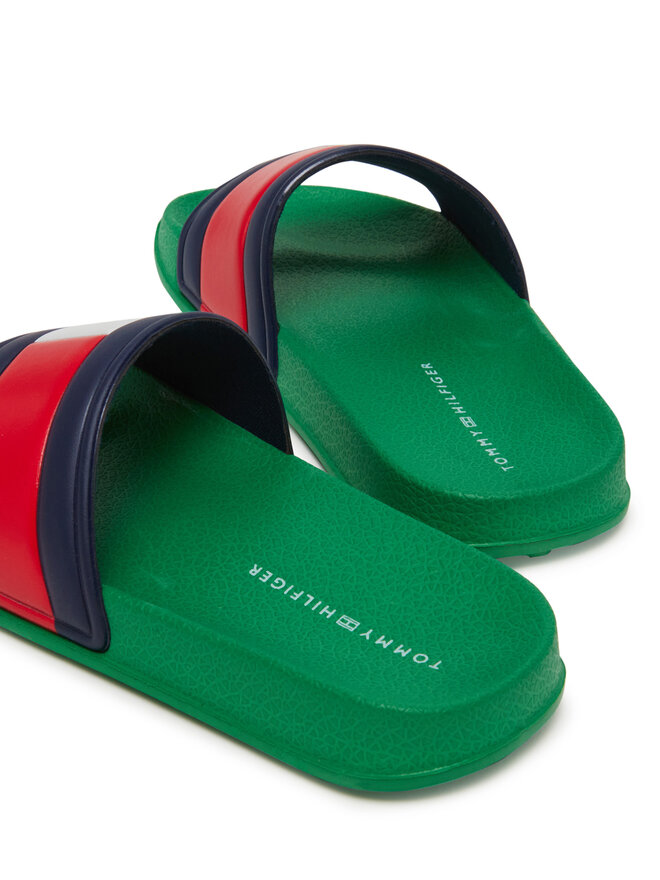 Tommy Hilfiger Klapki Tommy Hilfiger T3X0-33915-1172 Zielony