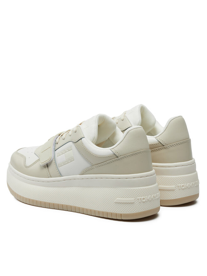 Tommy Jeans Tenisice Tommy Jeans Tjw Retro Basket Flatform Velcro EN0EN02573 Écru