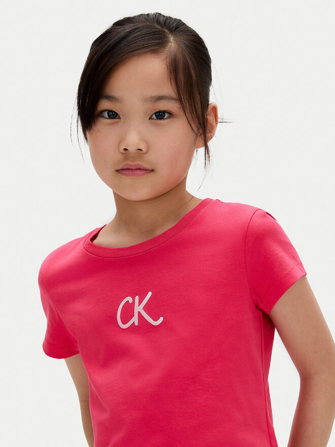 Calvin Klein Jeans Calvin Klein Jeans T-Shirt Glitter IG0IG02972 D Rosa Slim Fit