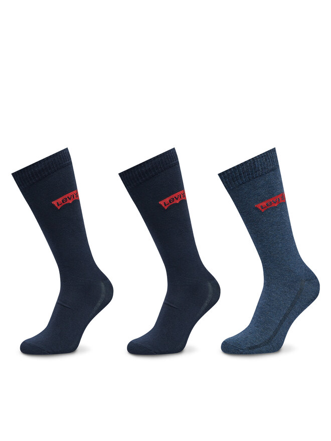 Levi's® Sada 3 párů pánských vysokých ponožek Levi's® 37157-1019 Tmavomodrá