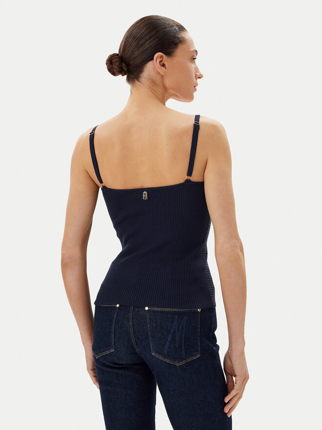 Fracomina Fracomina Top FR25ST4006K410J9 Tamnoplava Slim Fit