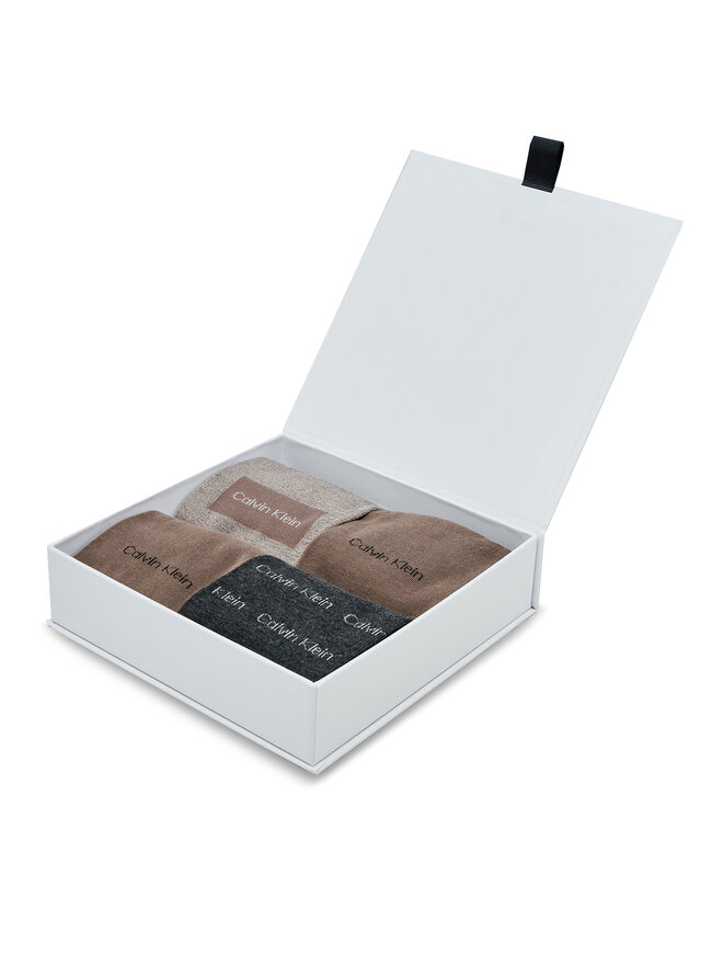 Calvin Klein Vyriškų ilgų kojinių komplektas (4 poros) Calvin Klein 701224108 Ruda