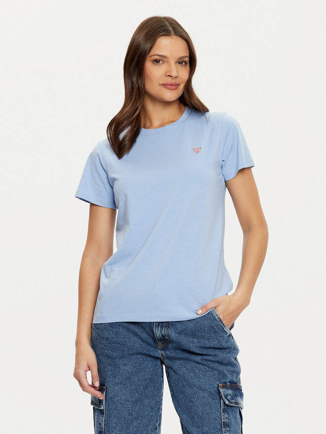 Guess Jeans Guess Jeans Marškinėliai W4YI10 J1314 Mėlyna Regular Fit