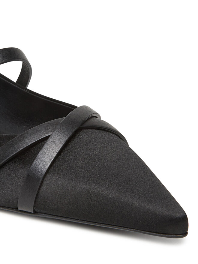 Max Mara Pantofi Max Mara Satinflat 2514521272600 Negru