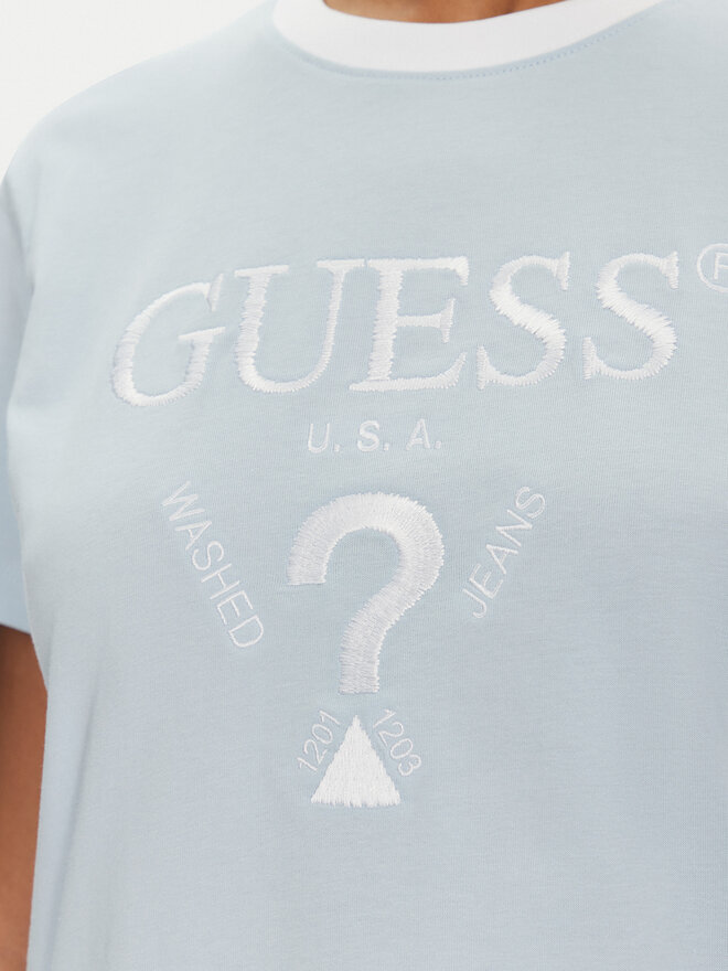 Guess Guess Camiseta V5GI18 I3Z14 Celeste Boxy Fit