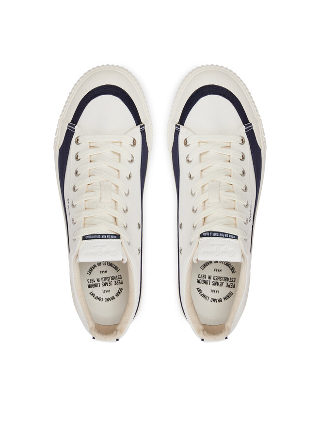 Pepe Jeans Sneakers Pepe Jeans Ben Band M PMS31043 Λευκό