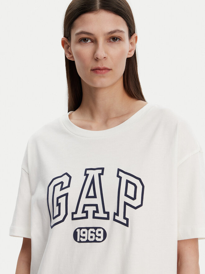 Gap Gap Camiseta 407990-04 Blanco Regular Fit